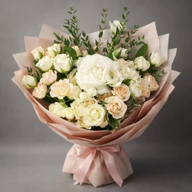 Моей лучшей - нежный букет из кустовых роз 